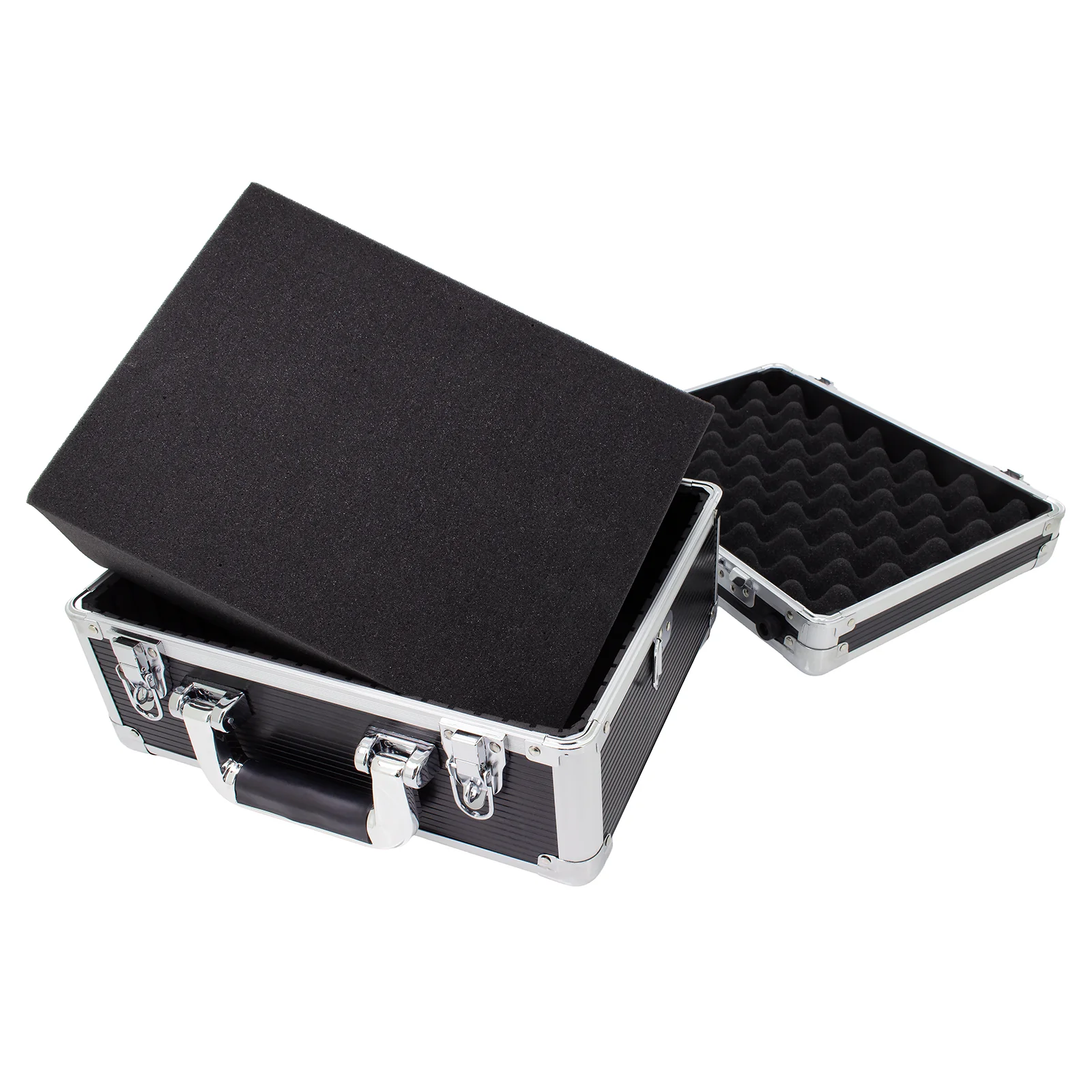 ROC 0201 Black and Silver Flight Case with Detachable Lid - Image 10