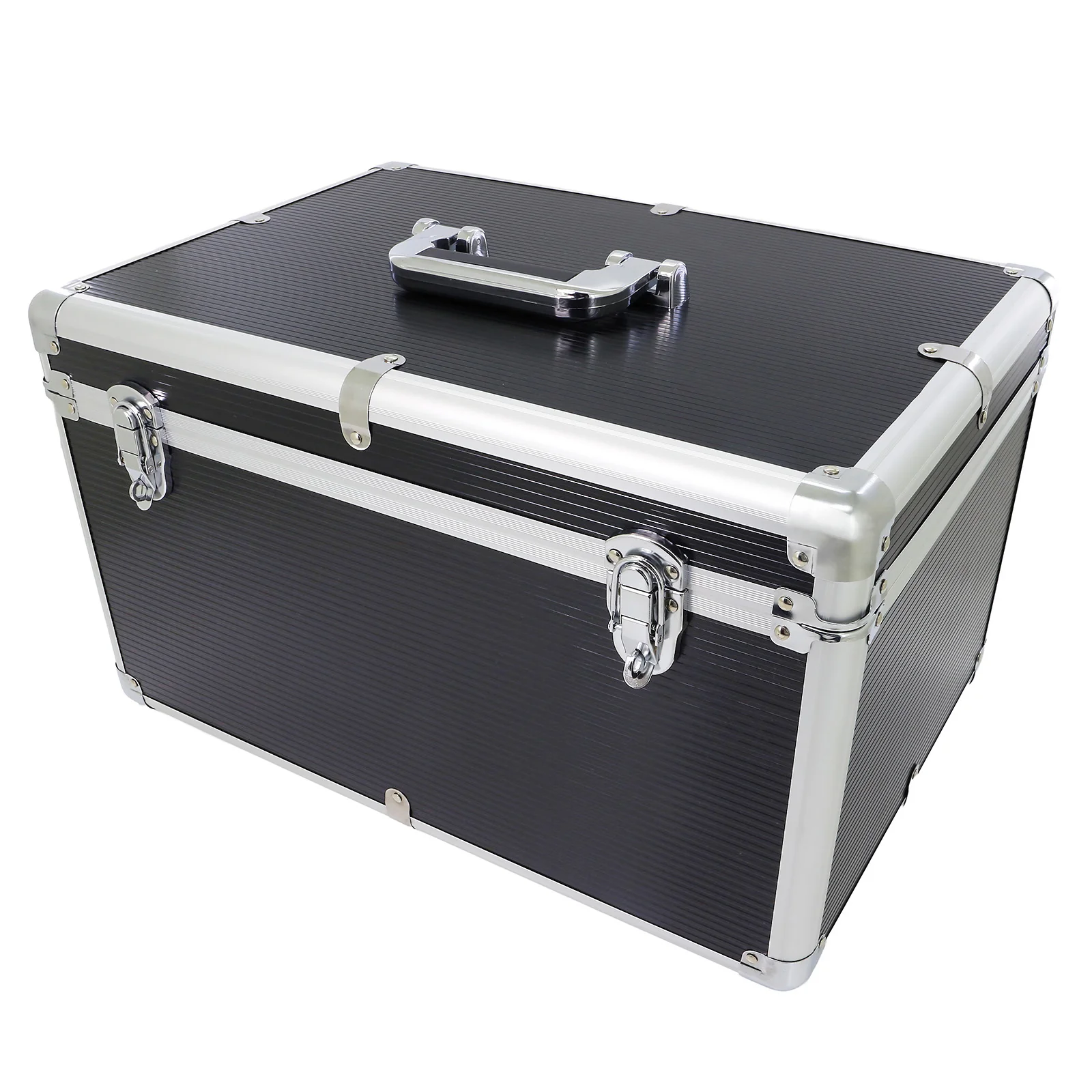 ROC 0305 Black and Silver Flight Case with Detachable Lid - Image 4