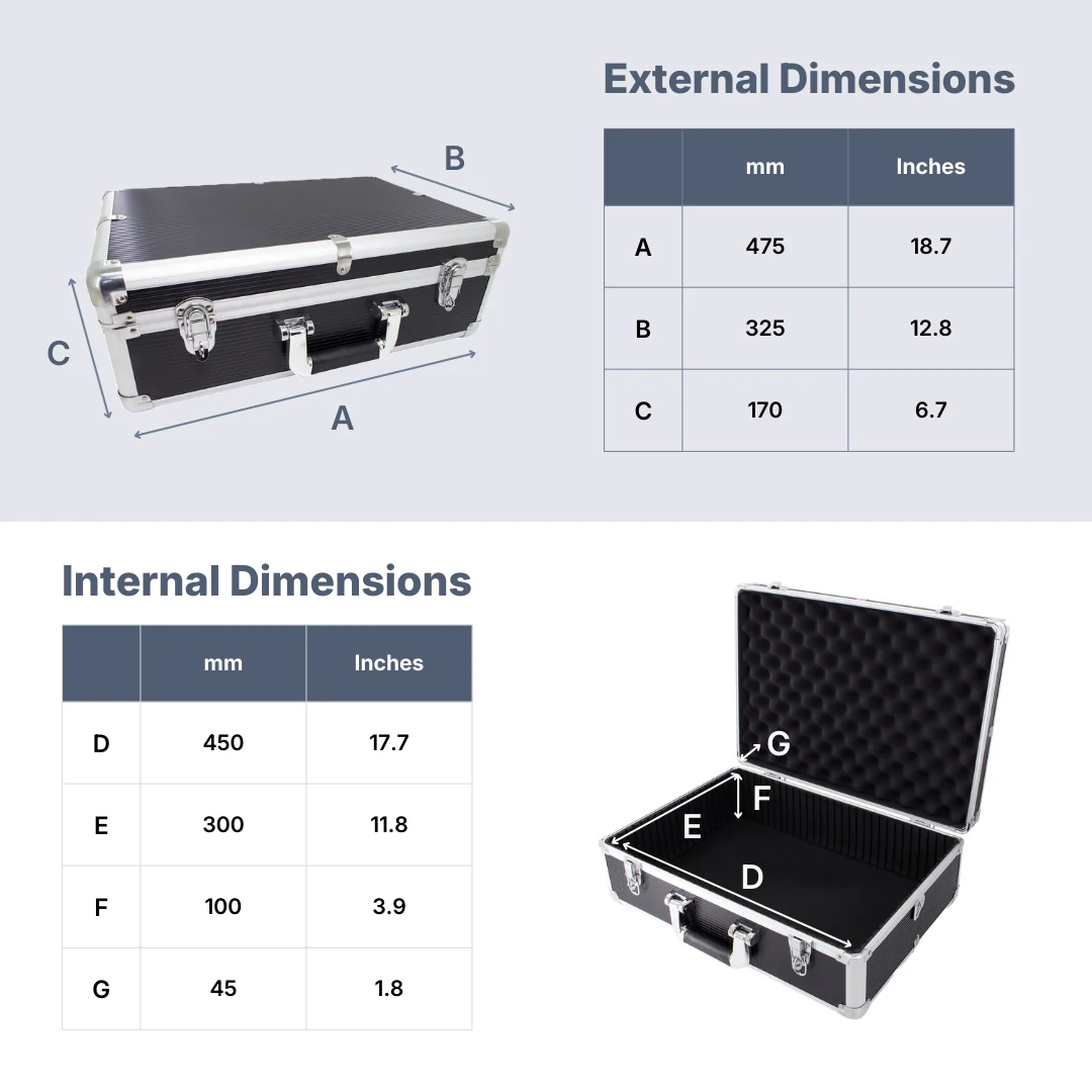 ROC 0304 Black and Silver Flight Case - Image 3