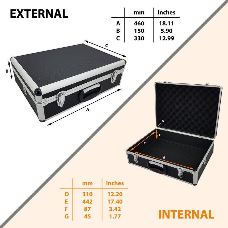 ROC A501 Large Flight Case with Cubed Foam & Strap - Image 6