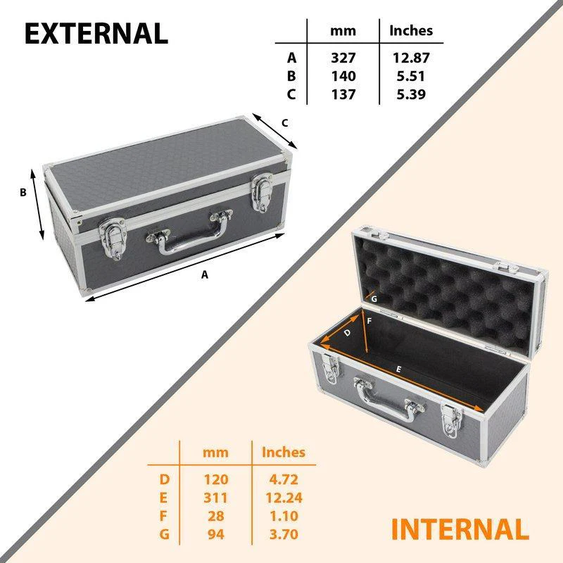 ROC RB-220 Grey Storage Flight Case with Cubed Foam - Image 3