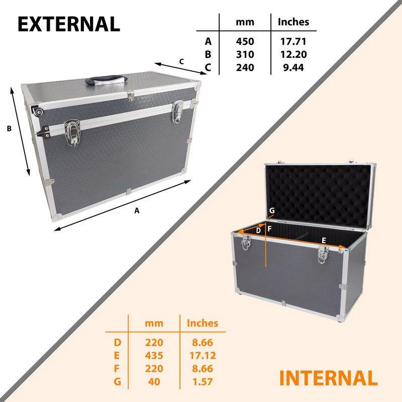 ROC C204 Large Flight Case with Internal Divider - Image 6