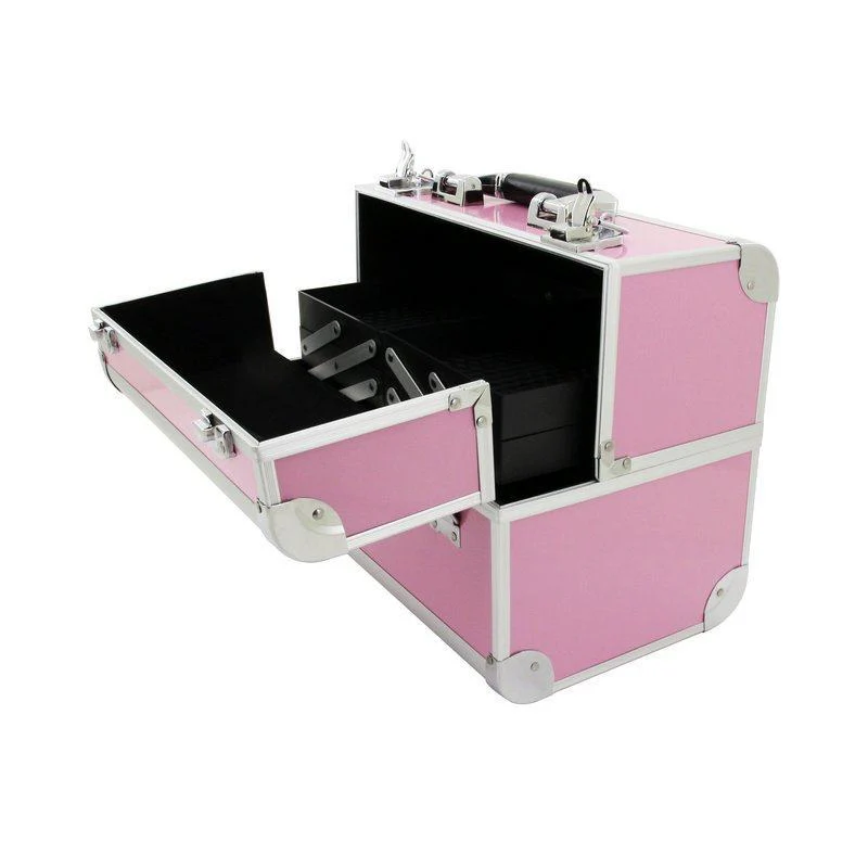 ROC Pink Small Flight Case with Fold Out Trays - Image 4