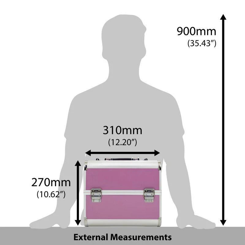 ROC Pink Small Flight Case with Fold Out Trays - Image 7